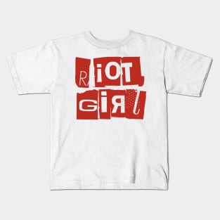 Riot girl typography Kids T-Shirt